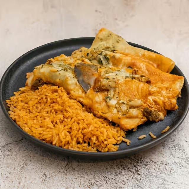 Charbroiled Chicken Enchiladas.