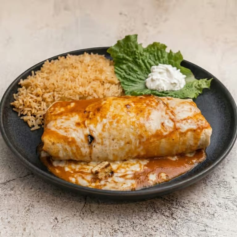 Delicious Chicken Burrito Awaits