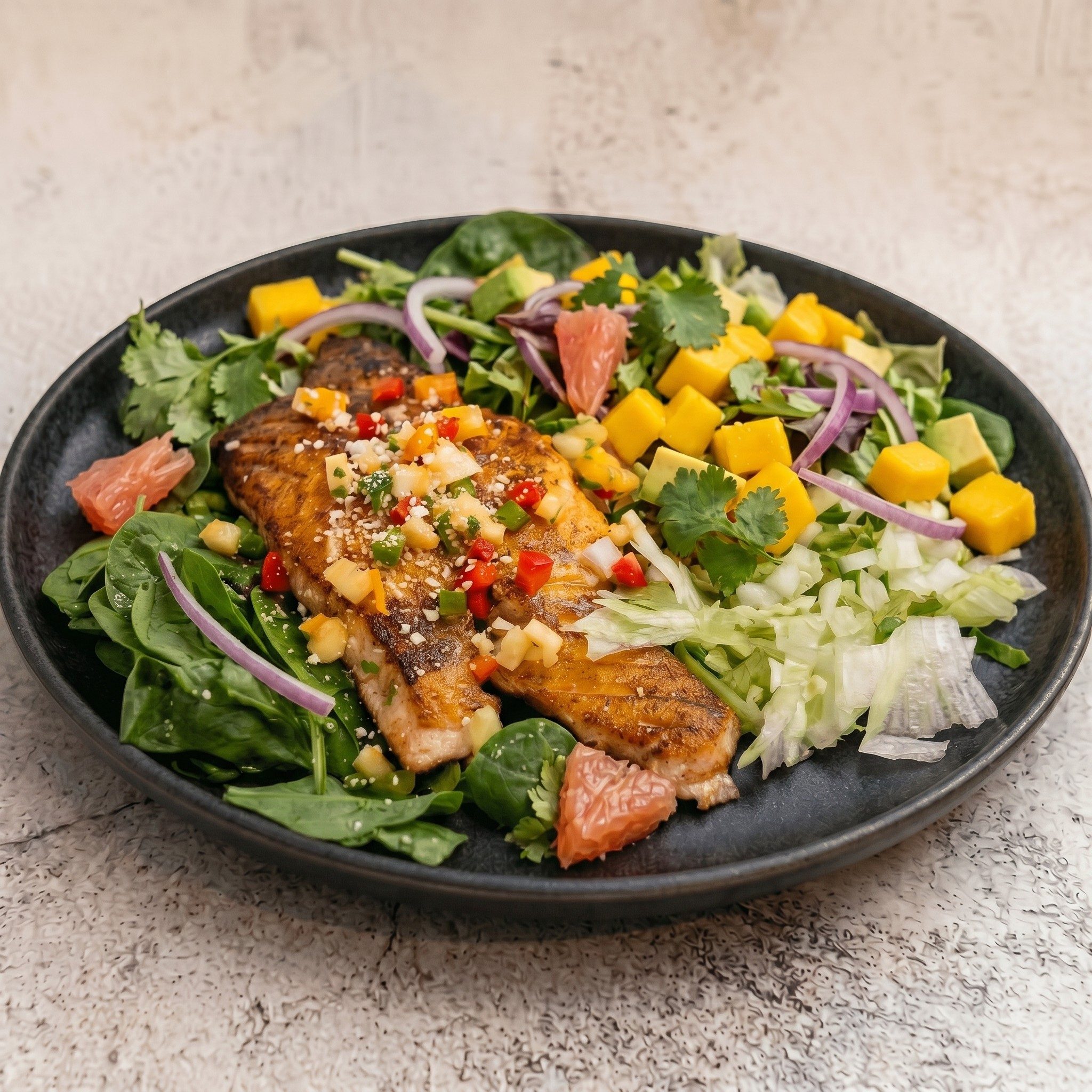 Salmon Tropical Salad.